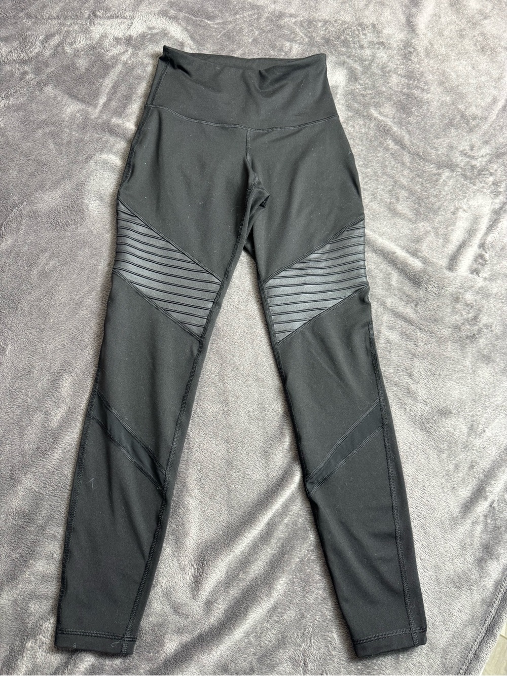 Old Navy Black High-Waist Moto Panel Leggings